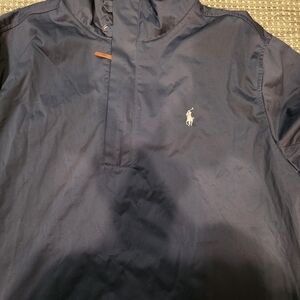 Ralph Lauren Navy Pullover Anorak with White Pony